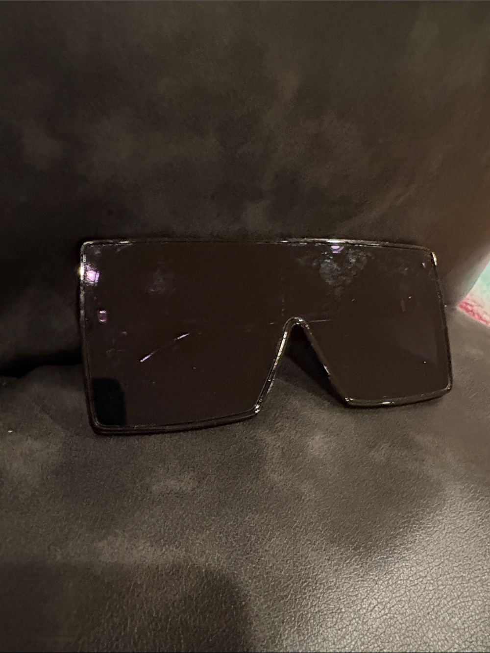 Women’s Oversized Shield Sunglasses - Black